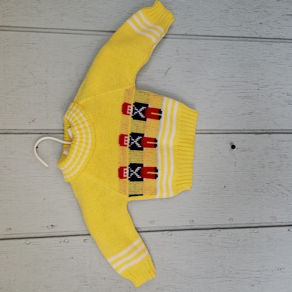 Vintage Christmas Baby Sweater Nutcracker Soldier - Picture 11 of 11